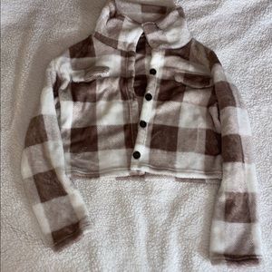 Plush flannel jacket